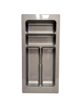 Wkład na sztućce do szuflady 30 szary metalik 235x490 organizer