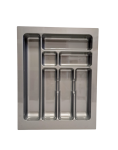 Wkład na sztućce do szuflady 50 szary metalik 435x490 organizer