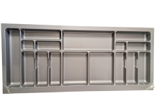 Wkład na sztućce do szuflady 120 szary metalik 1115x490 organizer