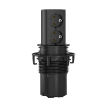 Gniazdo wpuszczane BACHMANN Elevator czarny 2xCEE