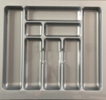 Wkład na sztućce do szuflady 60 szary metalik 535x490 organizer
