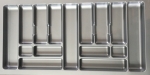 Wkład na sztućce do szuflady 100 szary metalik 935x490 organizer